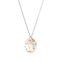 Crystal & Silver Halskette Classic Cut Aurora Borealis in Silber