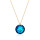 Crystal & Silver Halskette Classic Cut Bermuda Blue Silber vergoldet