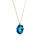 Crystal & Silver Halskette Classic Cut Bermuda Blue Silber vergoldet