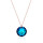 Crystal & Silver Halskette Classic Cut Bermuda Blue Silber Rosé