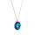 Crystal & Silver Halskette Classic Cut Bermuda Blue Silber Rosé