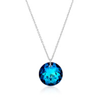 Crystal & Silver Halskette Classic Cut Bermuda Blue...