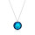 Crystal & Silver Halskette Classic Cut Bermuda Blue in Silber
