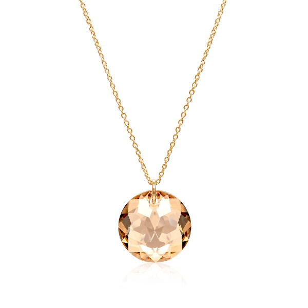Crystal & Silver Halskette Classic Cut Golden Shadow Silber vergoldet