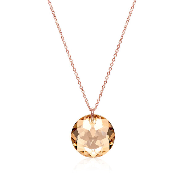 Crystal & Silver Halskette Classic Cut Golden Shadow Silber Rosé