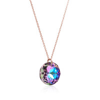 Crystal & Silver Halskette Classic Cut Vitrail Light Silber Rosé