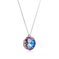 Crystal & Silver Halskette Classic Cut Vitrail Light in Silber