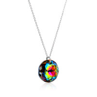 Crystal & Silver Halskette Classic Cut Vitrail Medium in Silber