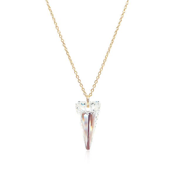 Crystal & Silver Halskette Spike Crystal Shimmer Silber vergoldet