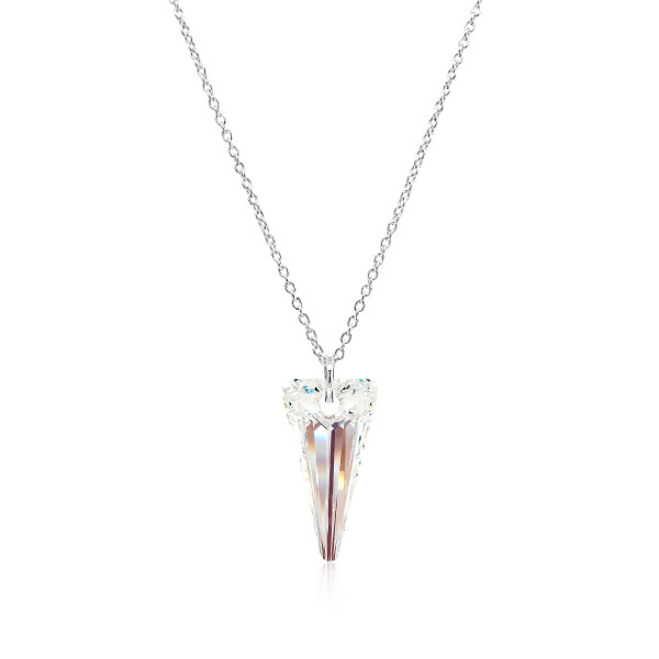 Crystal & Silver Halskette Spike Crystal Shimmer in Silber