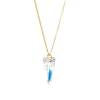Crystal & Silver Halskette Spike Aurora Borealis Silber vergoldet