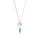 Crystal & Silver Halskette Spike Aurora Borealis in Silber