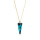 Crystal & Silver Halskette Spike Bermuda Blue Silber vergoldet