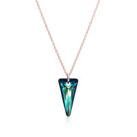 Crystal & Silver Halskette Spike Bermuda Blue Silber...