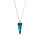 Crystal & Silver Halskette Spike Bermuda Blue Silber Rosé