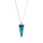 Crystal & Silver Halskette Spike Bermuda Blue in Silber