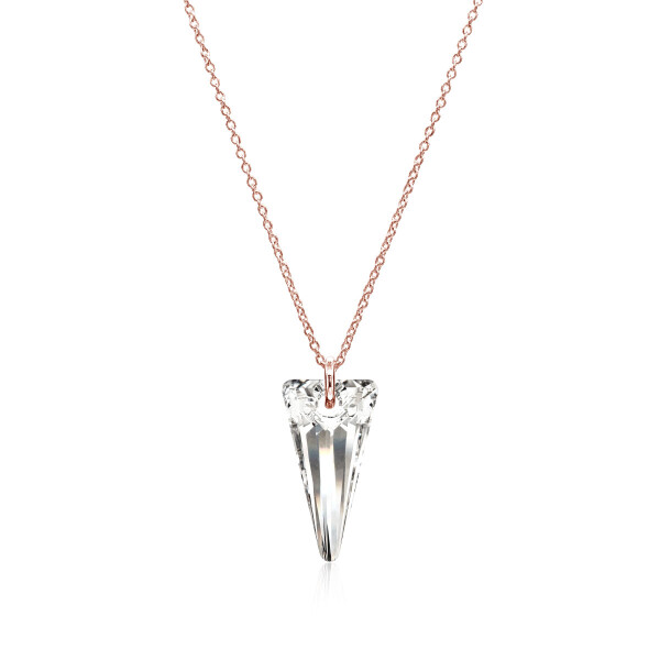 Crystal & Silver Halskette Spike Argent Light Silber Rosé