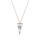 Crystal & Silver Halskette Spike Argent Light Silber Rosé