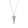 Crystal & Silver Halskette Spike Argent Light Silber Rosé
