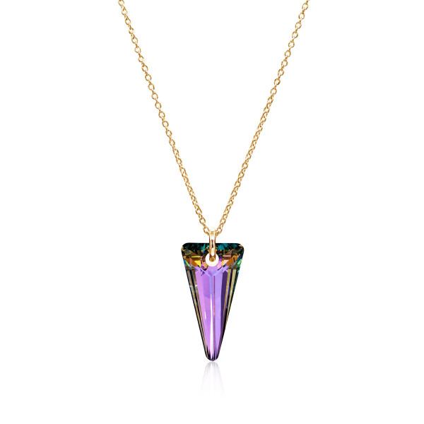 Crystal & Silver Halskette Spike Vitrail Light Silber vergoldet