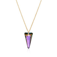 Crystal & Silver Halskette Spike Vitrail Light Silber...