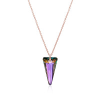 Crystal & Silver Halskette Spike Vitrail Light Silber...