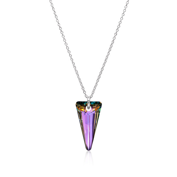 Crystal & Silver Halskette Spike Vitrail Light in Silber