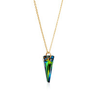 Crystal & Silver Halskette Spike Vitrail Medium Silber vergoldet