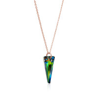 Crystal & Silver Halskette Spike Vitrail Medium Silber Rosé