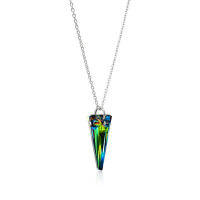 Crystal & Silver Halskette Spike Vitrail Medium in Silber