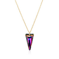 Crystal & Silver Halskette Spike Volcano Silber...