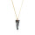 Crystal & Silver Halskette Spike Silver Night Silber vergoldet