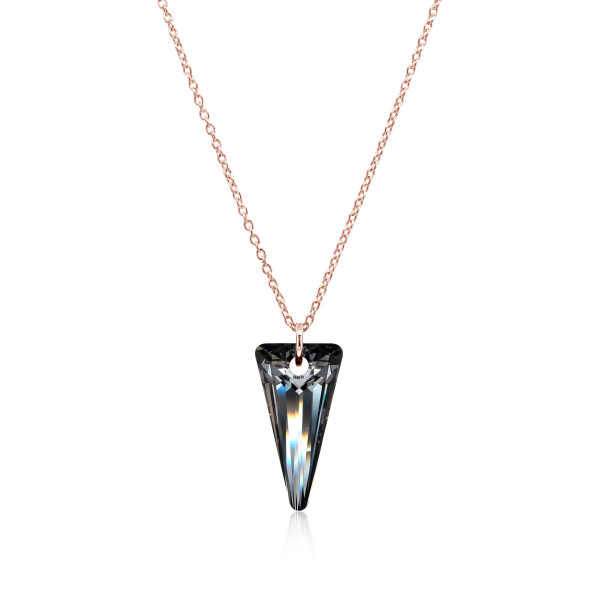 Crystal & Silver Halskette Spike Silver Night Silber Rosé