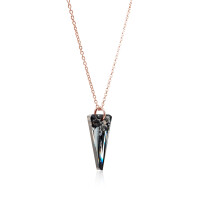 Crystal & Silver Halskette Spike Silver Night Silber Rosé
