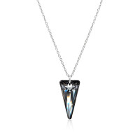 Crystal & Silver Halskette Spike Silver Night in Silber