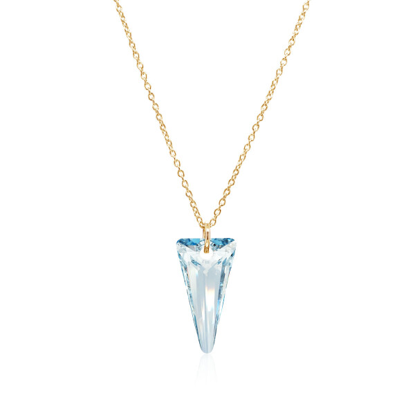 Crystal & Silver Halskette Spike Blue Shade Silber vergoldet