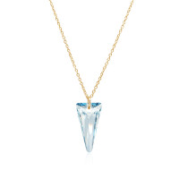 Crystal & Silver Halskette Spike Blue Shade Silber...