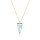 Crystal & Silver Halskette Spike Blue Shade Silber vergoldet