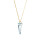Crystal & Silver Halskette Spike Blue Shade Silber vergoldet