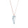 Crystal & Silver Halskette Spike Blue Shade Silber Rosé