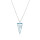Crystal & Silver Halskette Spike Blue Shade in Silber