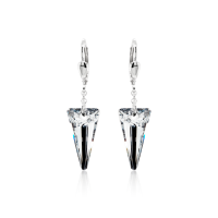 Crystal & Silver Pendel-Ohrhänger Spike in versch. Farben