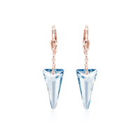 Crystal & Silver Pendel-Ohrhänger Spike in versch. Farben
