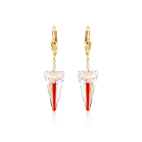 Crystal & Silver Pendel-Ohrhänger Spike in versch. Farben