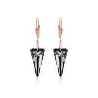 Crystal & Silver Pendel-Ohrhänger Spike in versch. Farben