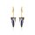 Crystal & Silver Pendel-Ohrhänger Spike in versch. Farben