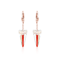 Crystal & Silver Pendel-Ohrhänger Spike Crystal...