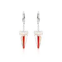 Crystal & Silver Pendel-Ohrhänger Spike Crystal...