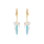 Crystal & Silver Pendel-Ohrhänger Spike Aurora Borealis Silber vergoldet