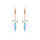 Crystal & Silver Pendel-Ohrhänger Spike Aurora Borealis Silber Rosé